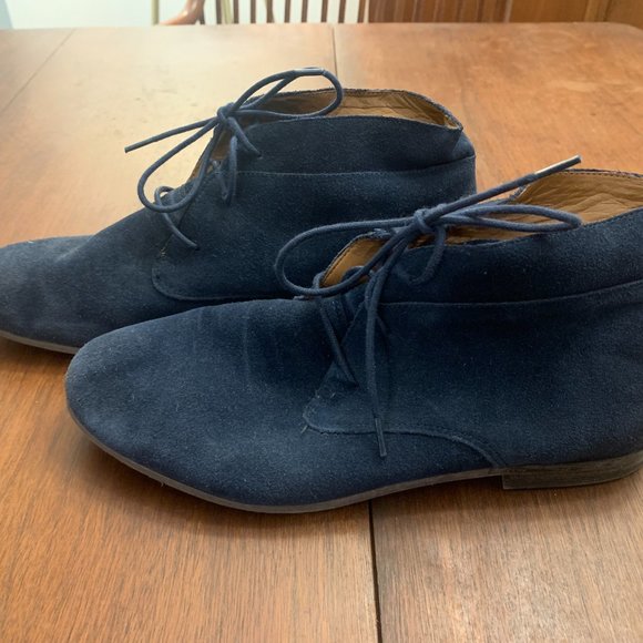 Franco Sarto Artist Collection - Navy Blue Suede Oxfords size 8.5 - Picture 2 of 3
